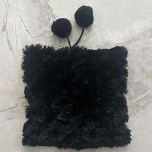 Danier Black Fur Hat/Neck warmer